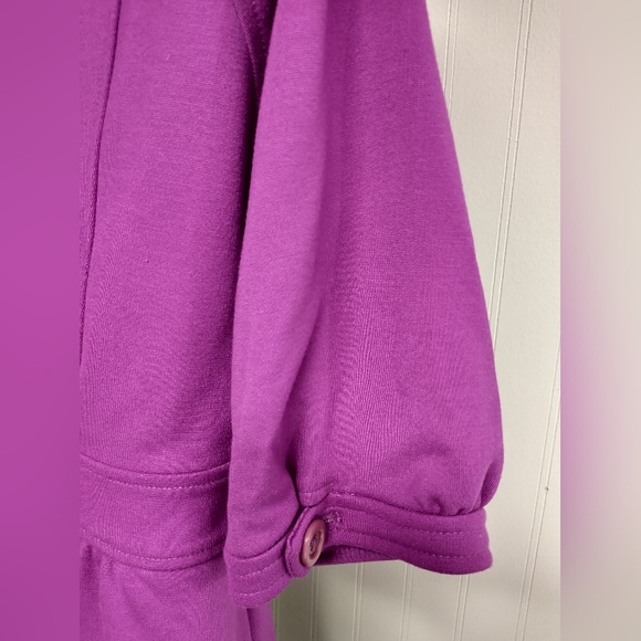 Kenar Raspberry Pink Elbow Sleeve Cropped Jacket Blazer Size 10 EUC - Picture 4 of 6